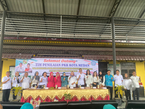 Tim Penilai PKK Kota Medan Kunjungi Kec. Medan Tembung Dalam Rangka Penilaian PKK KB Kes Tahun 2022