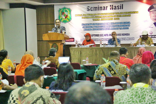 Balitbang Kota Medan Menggelar Seminar Hasil Model Pemberdayaan Masyarakat Dalam Percepatan Penanggulangan Stunting Di Kota Medan