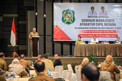 Tingkatkan Nilai Wawasan Kebangsaan dan Mentalitas Inovatif, Pemko Medan Gelar Seminar Manajemen ASN