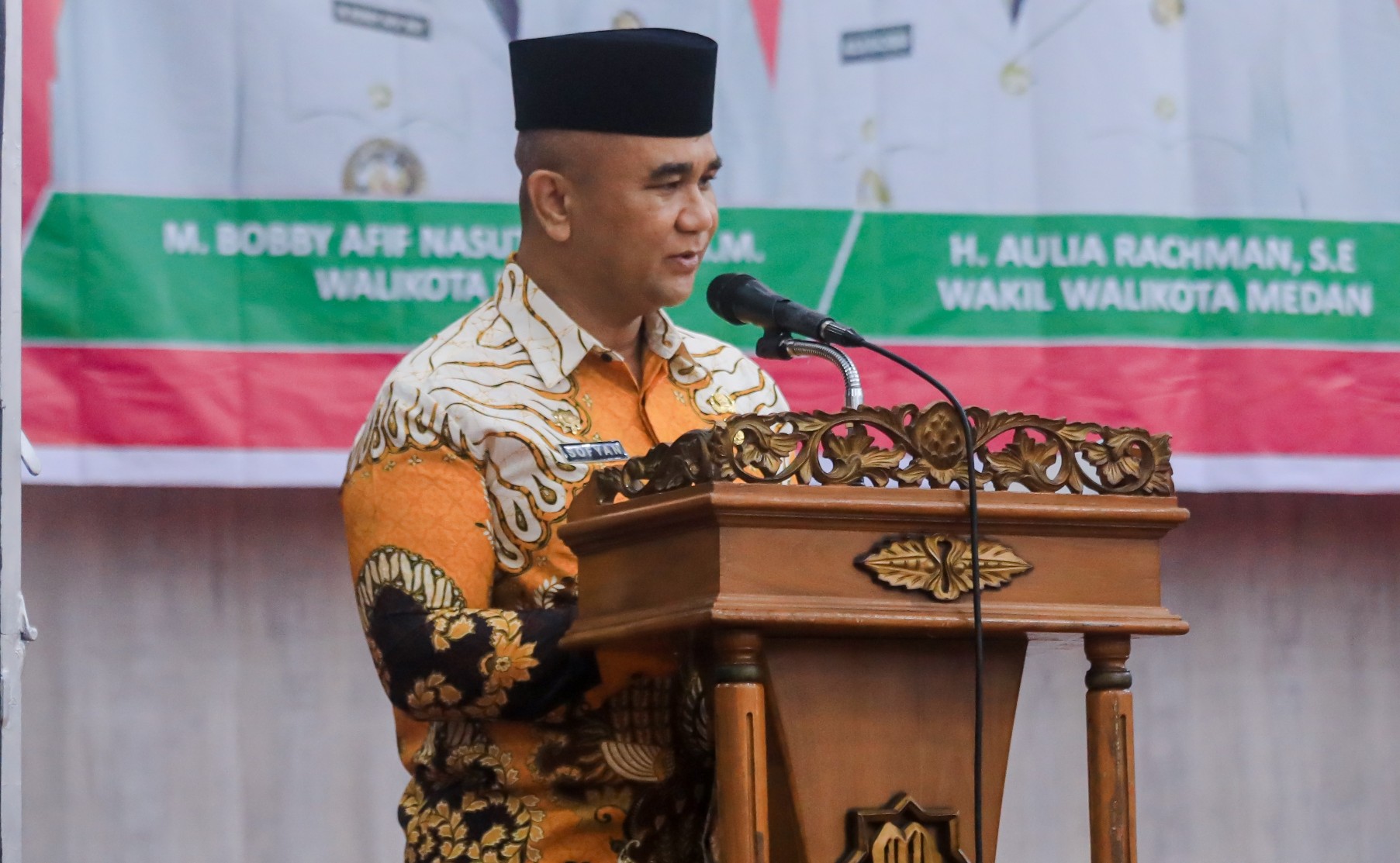 Asisten Pemerintah dan Sosial, Muhammad Sofyan Menghadiri Musyawarah Kerja Daerah (Mukerda) III MUI Kota Medan di Hotel Madani, Kamis (31/8/2023)