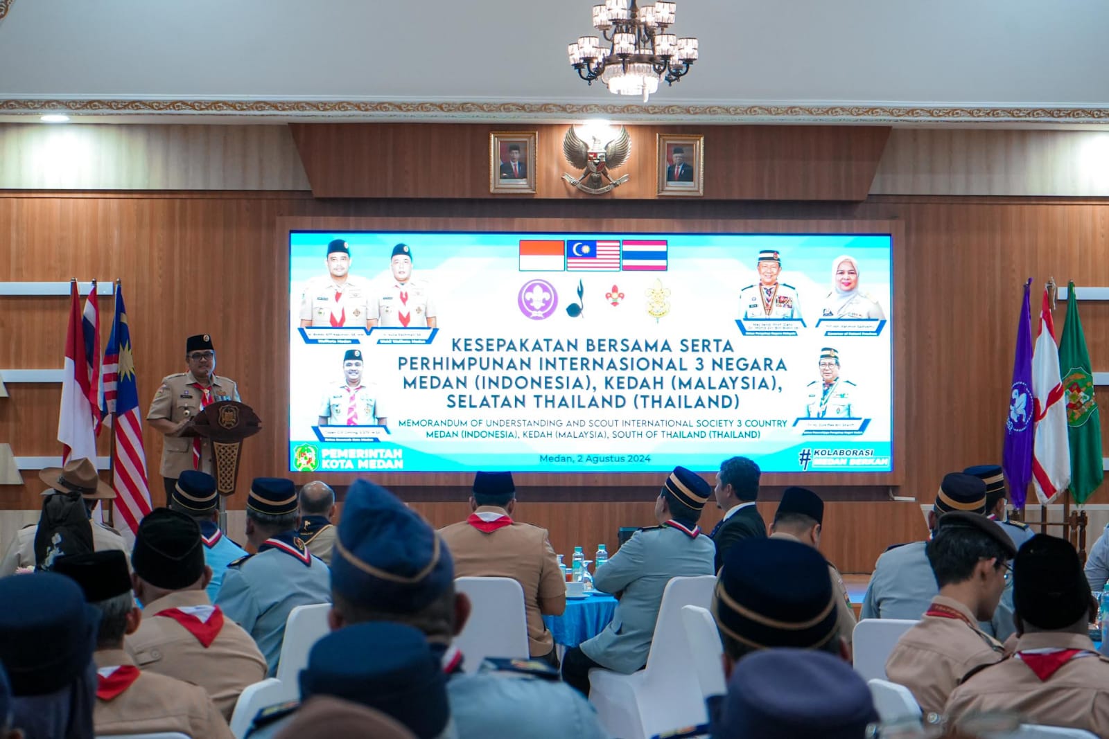 Kwarcab Gerakan Pramuka Medan Jalin Kerja Sama dengan Pengakap Malaysia dan Scout Thailand