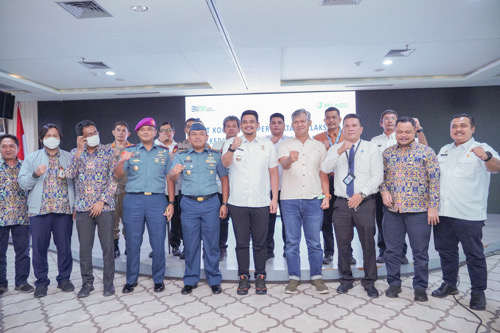 Bobby Nasution Pada Rapat Koordinasi Percepatan Pelaksanaan Pekerjaan Pembangunan Prasarana Pengendalian Banjir Rob Belawan Tahun Anggaran 2022 di Kantor PT Pelabuhan Indonesia (Persero) Regional I Jalan Lingkar Pelabuhan Belawan, Rabu (26/10).