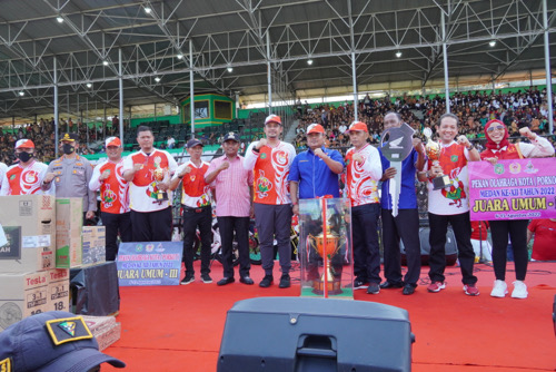 Bobby Nasution Tutup Pekan Olahraga Kota (Porkot) Medan ke XII tahun 2022 di Stadion Teladan, Medan, Sabtu (13/08). 