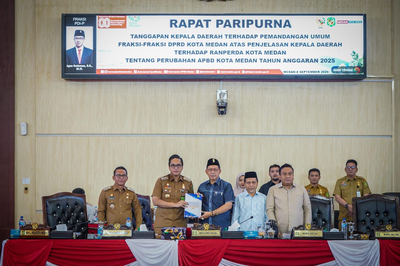 Wali Kota Medan Jawab Pandangan Fraksi DPRD, Tegaskan Komitmen Pembangunan dan Pelayanan Publik