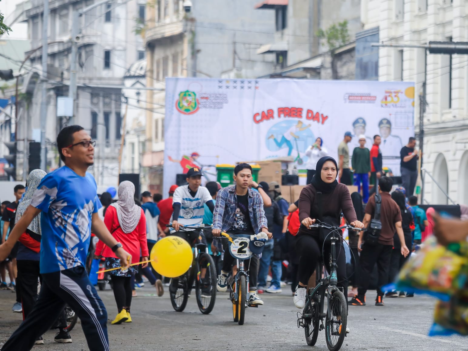 Ragam Aktifitas Warga di Car Free Day Kota Medan