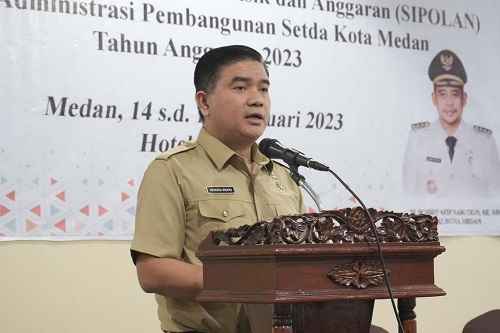 Bagian Adminsitrasi Pembangunan Setdako Medan Latih Admin Perangkat Daerah Gunakan Aplikasi Sipolan