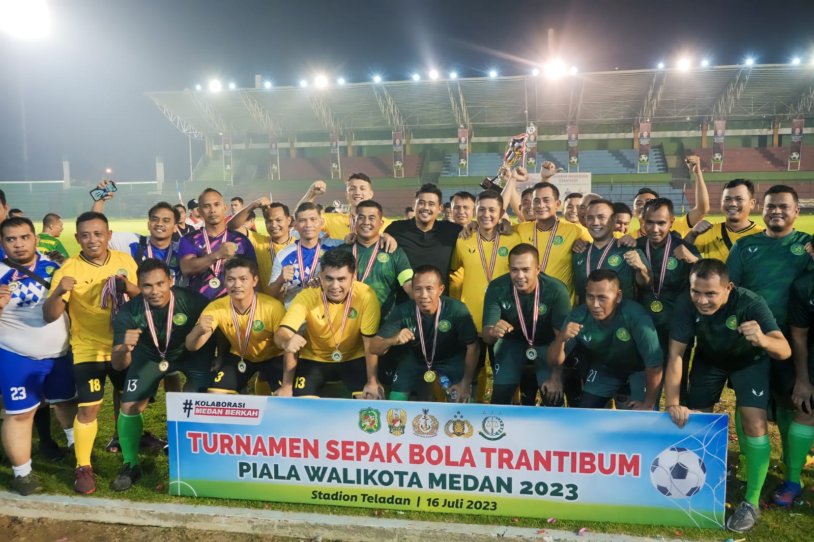 Pemko Medan Menggelar Turnamen Trantibum di Stadion Teladan Medan, Minggu (16/7)