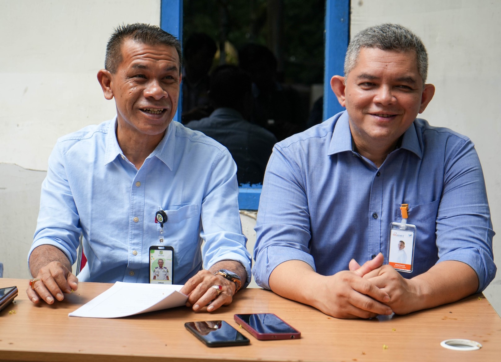 Kepala Dinas Perhubungan Medan, Iswar Lubis Bersama Pimpinan CSR Bank Sumut, Abdul Hamid Menyampaikan Program Bus Wisata Yang Baru Pertama Kali Dilaksanakan Pemko Medan Akan Diluncurkan Kamis (4/4/2024) Sore di Depan Kantor Area Traffic Control System (ATCS) Dinas Perhubungan Medan,  Jalan Balai Kota, Kesawan, di Taman A Yani, Selasa (2/4/2024)