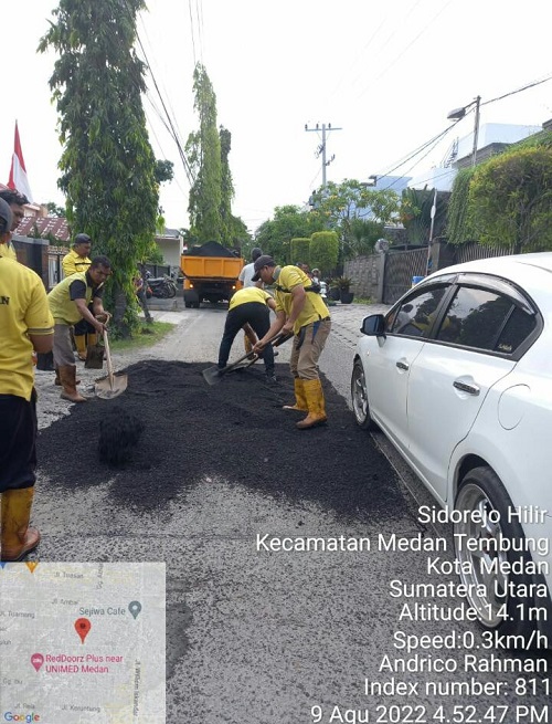 Dinas PU Kota Medan Perbaiki Jalan dan Normalisasi Drainase Di Kec. Medan Tembung dan Medan Timur