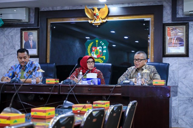 Pemko Medan Menerima Kunjungan Kerja Kabupaten Aceh Jaya, Provinsi Aceh, di Kantor Wali Kota Medan, Kamis (20/10)