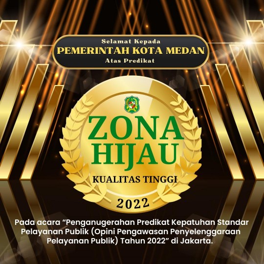 Pemko Medan Mendapat Penganugerahan Predikat Zona Hijau Kepatuhan Tinggi Standar Pelayanan Publik Yang Diberikan oleh Ombudsman Republik Indonesia
Yang Dilaksanakan Secara Luring dan Daring, Kamis (22/12)