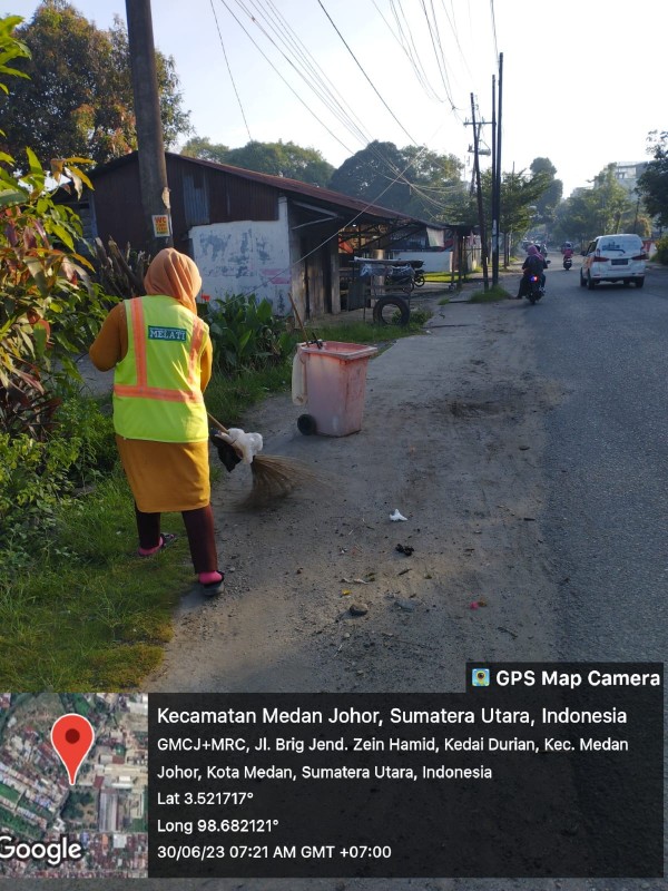 Optimalkan Kebersihan Wilayah, Dari Subuh Petugas Kebersihan Medan Johor Sudah Bekerja