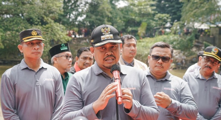 Wali Kota Medan, Bobby Nasution Wawancara Dengan Kompas TV Saat Dimulainya Gotong Royong Bersih Sungai Deli, Rabu (27/9/2023) Kemarin