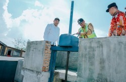 Rumah Pompa Air Atasi Banjir Rob di Belawan