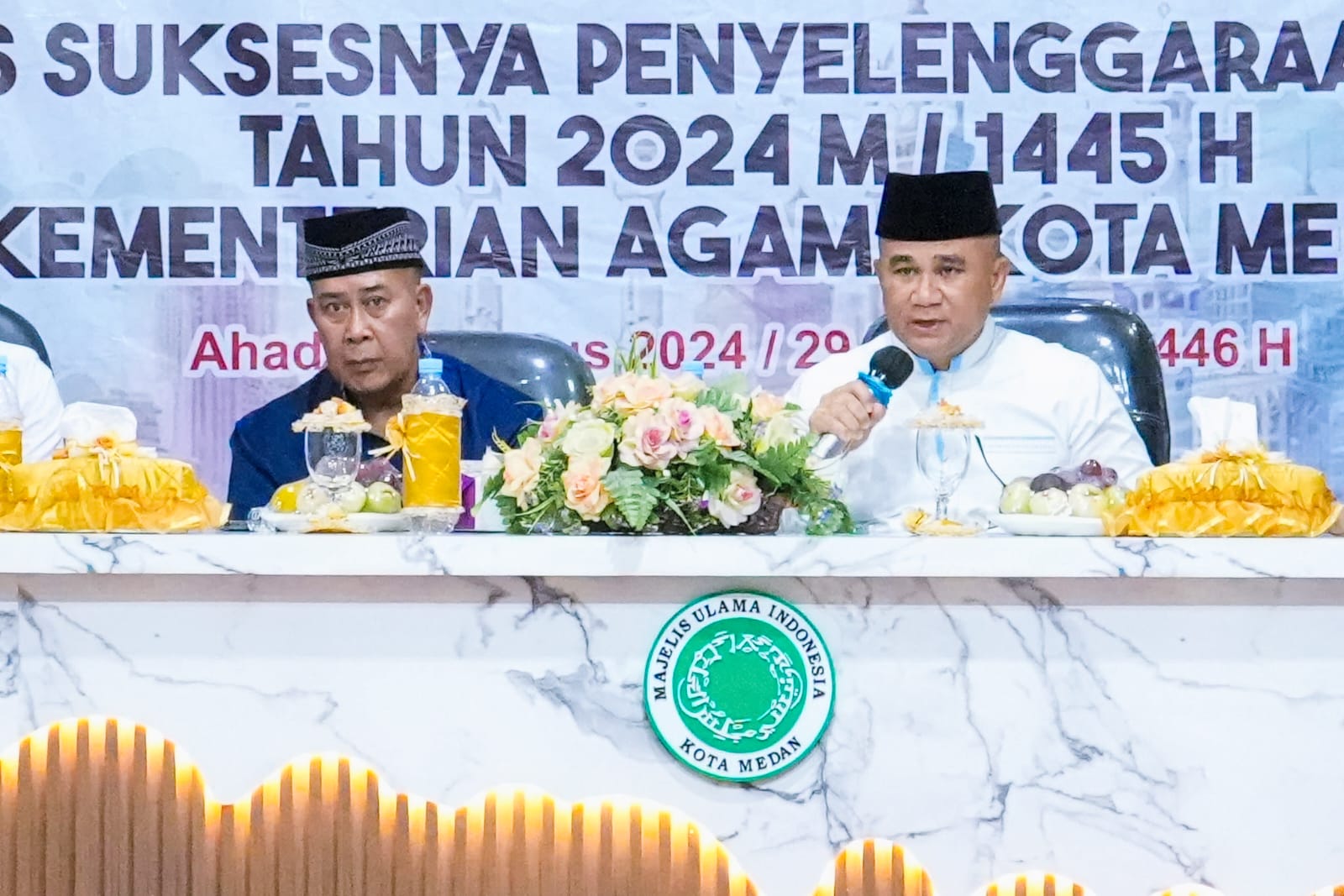 Asisten Pemerintahan dan Kesejahteraan Rakyat, Muhammad Sofyan Menghadiri Tasyakuran dan Doa Bersama Penyelenggaraan Ibadah Haji 2024 Yang Diselenggarakan Kantor Kementerian Agama Medan, Minggu (4/8/2024)