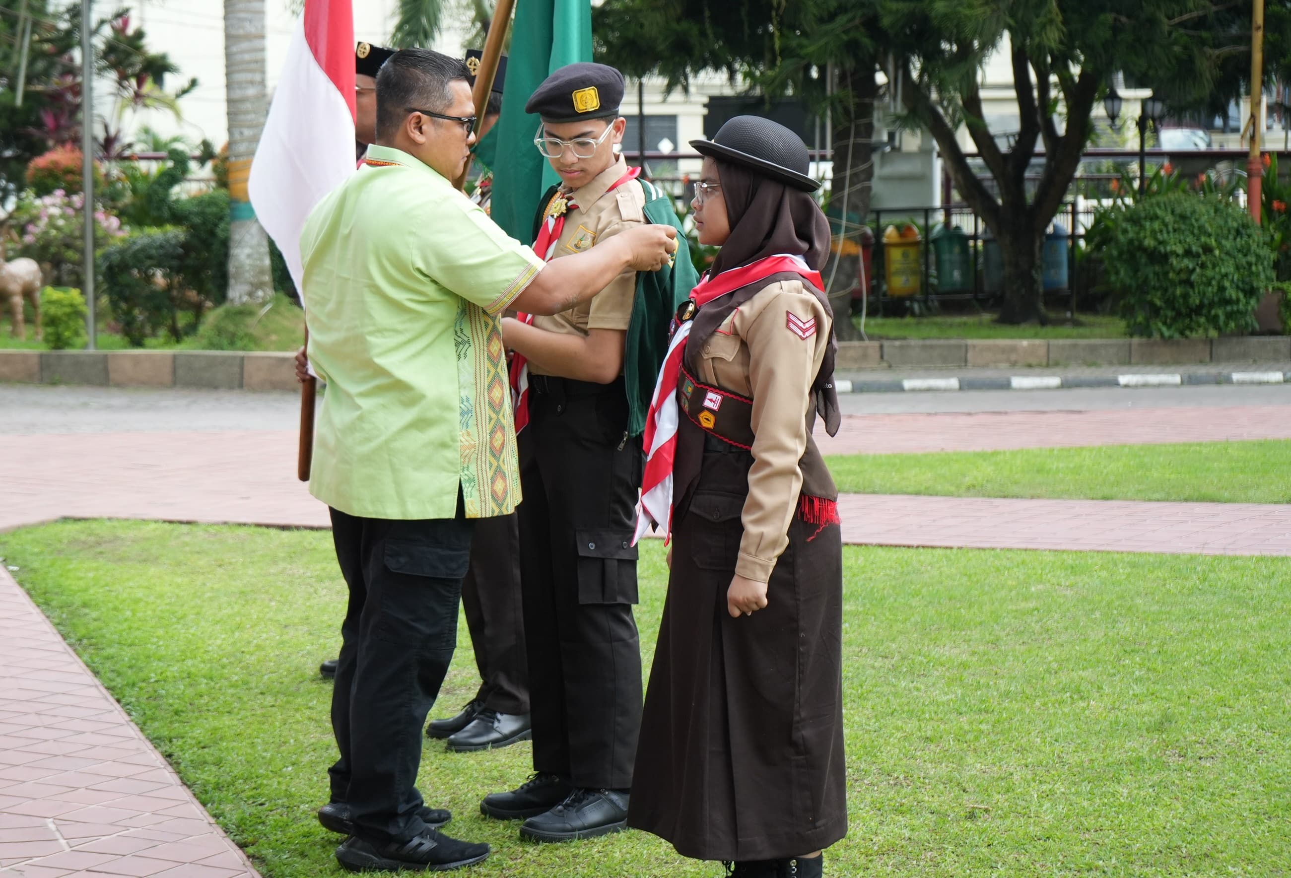 Dilepas Pj Sekda Medan, 112 Kontingen Kwarcab Gerakan Pramuka Kota Medan Ikuti 2nd Islamic Private School International Scout Camp Pattani-Thailand