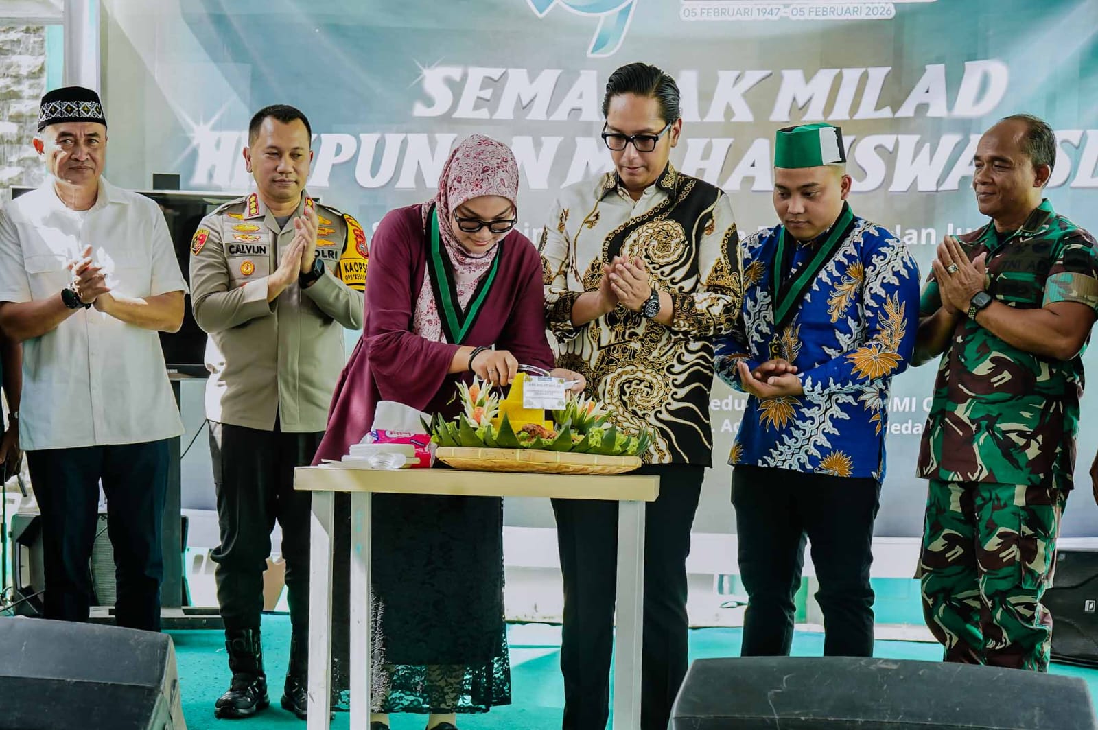 Wali Kota Medan, Rico Tri Putra Bayu Waas Menghadiri Semarak Milad ke-79 HMI Yang Digelar HMI Medan, di Sekretariat HMI Medan, Minggu (15/2/2026)