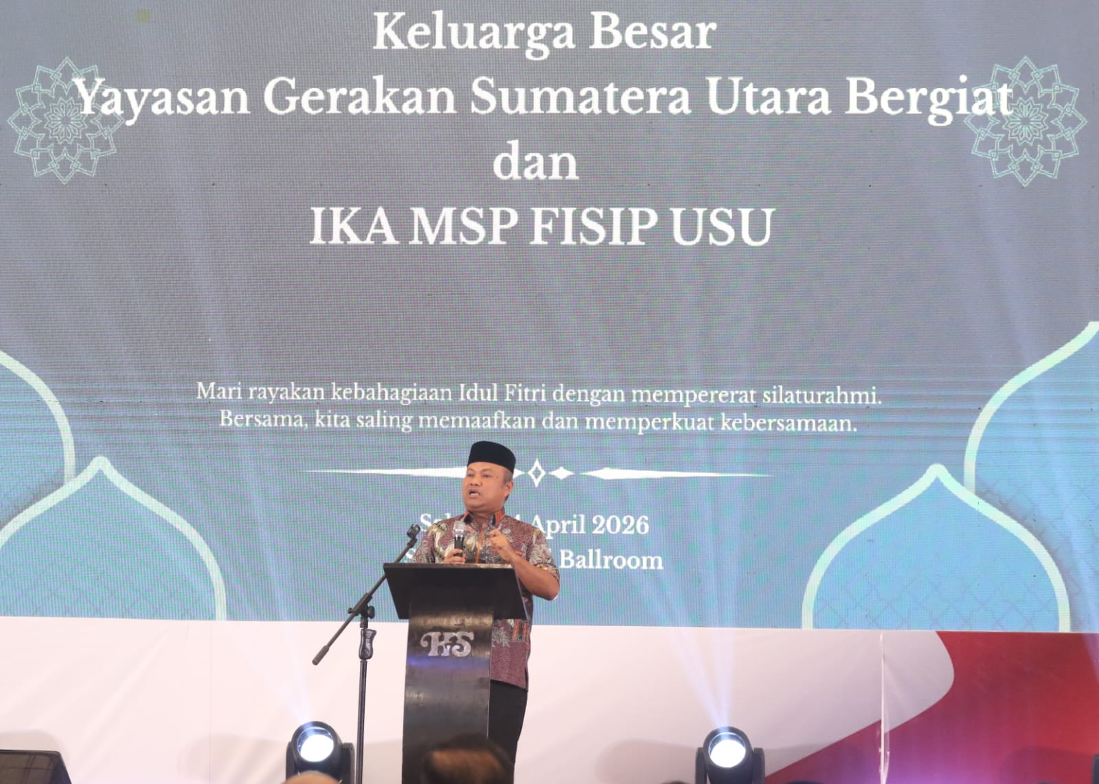 Perkuat Sinergi, Wali Kota dan Wakil Wali Kota Medan Hadiri Halal bi Halal Keluarga Besar Yayasan Gerakan Sumatera Utara Bergiat dan IKA MSP FISIP USU