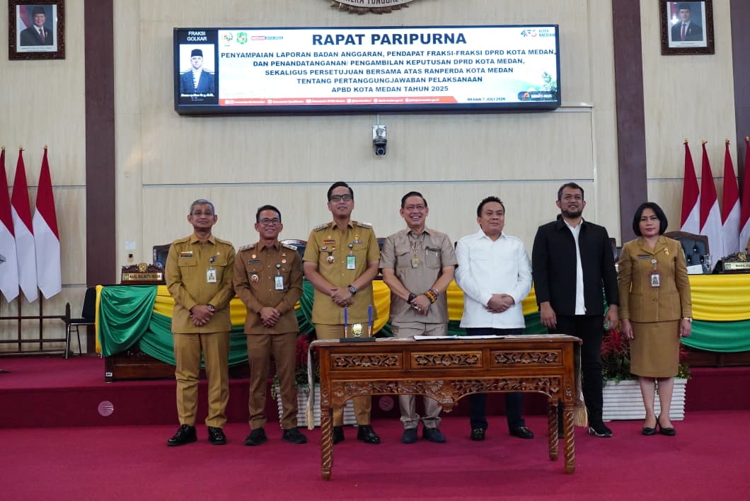 Ranperda Pertanggungjawaban Pelaksanaan APBD TA 2025 Disetujui, Wali Kota Medan Apresiasi Sinergitas Antara Legislatif dan Eksekutif