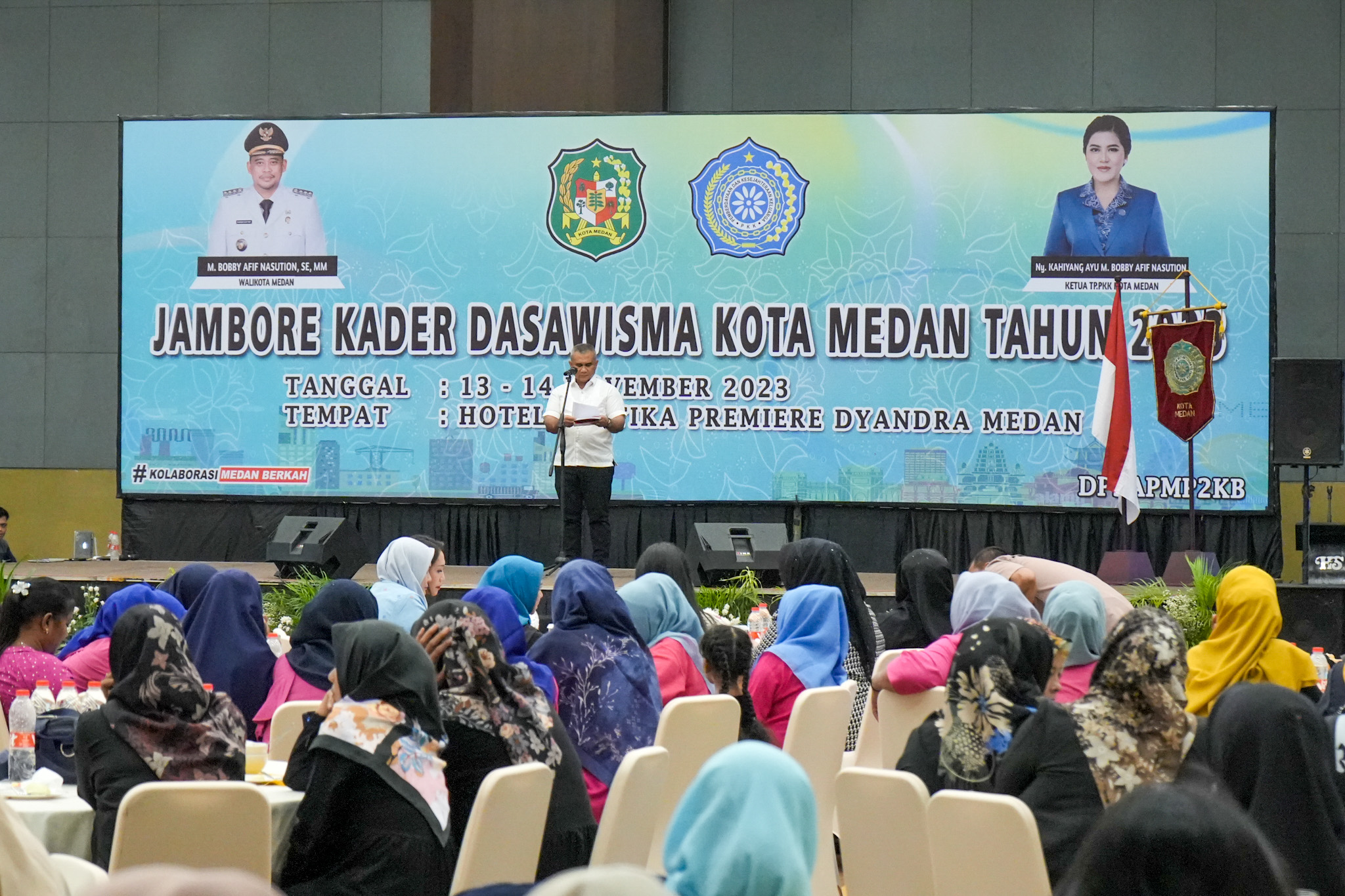 Jambore Kader Dasawisma Kota Medan Tahun 2023, Senin (13/11) malam di Hotel Santika Dyandra Medan.