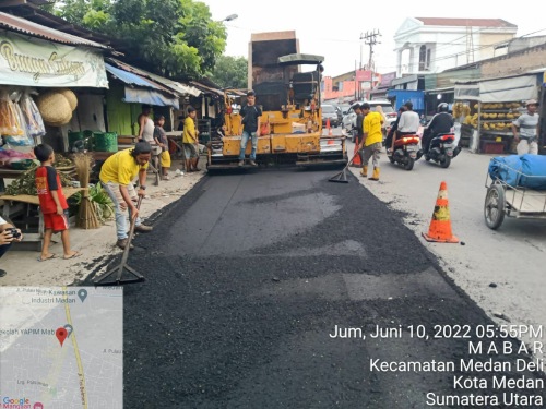 Dinas PU Aspal Jalan Mangaan VII Mabar, Medan Deli