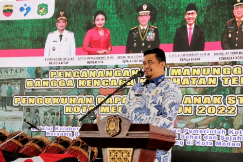 Maksimalkan Penanganan Stunting Di Kota Medan, Wali Kota Medan Beserta Seluruh Pimpinan OPD Menjadi Bapak Asuh Anak Stunting Di Kota Medan