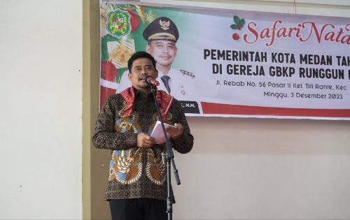 Safari Natal di GBKP Runggun, Bobby Nasution: Agama Mempersatukan Masyarakat Multietnis dan Beda Pilihan Politik