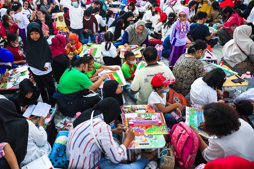 Sebanyak 743 siswa PAUD dan TK ikut dalam Gebyar dan Expo Hari Anak Nasional (HAN) Kota Medan Yang Digelar di Gedung Madinatul Al Hujaj, Asrama Haji Medan, Jumat (19/8).