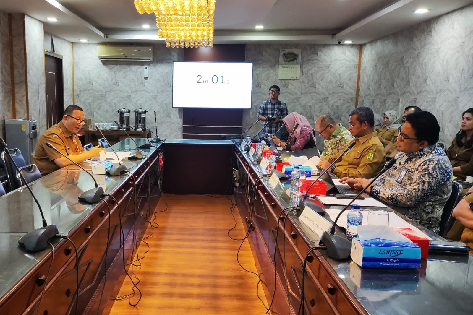 Seleksi Terbuka JPT Pratama Pemko Medan Masuki Tahap Keempat, 23 Peserta Ikuti Wawancara Dengan Pansel di Ruang Rapat Kantor Wali Kota Medan, Selasa (8/8)