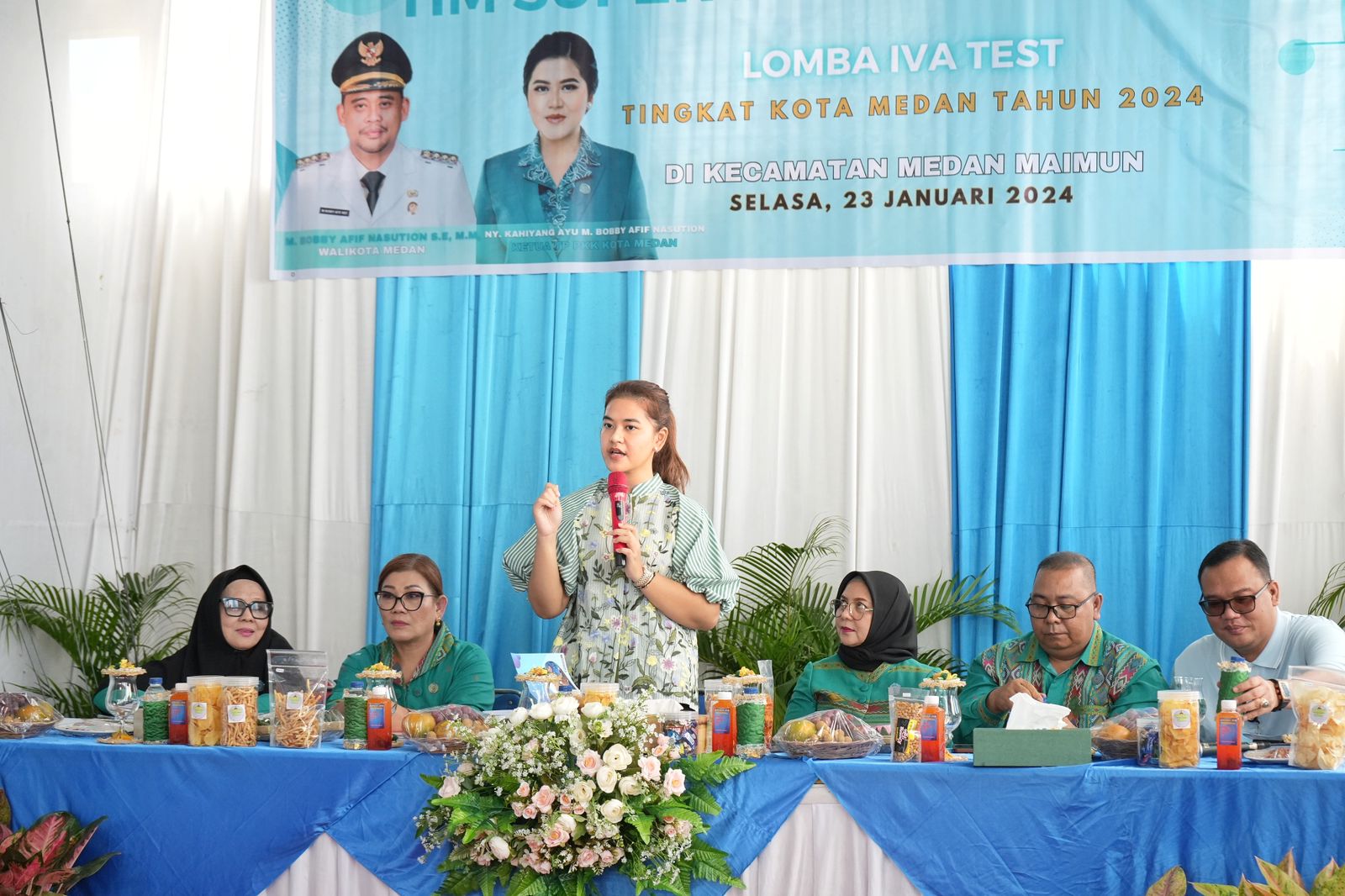 Kunjungi Kecamatan Medan Maimun, Ketua TP PKK Kota Medan Beri Saran dan Masukan Terkait Pelaksanaan Iva Test