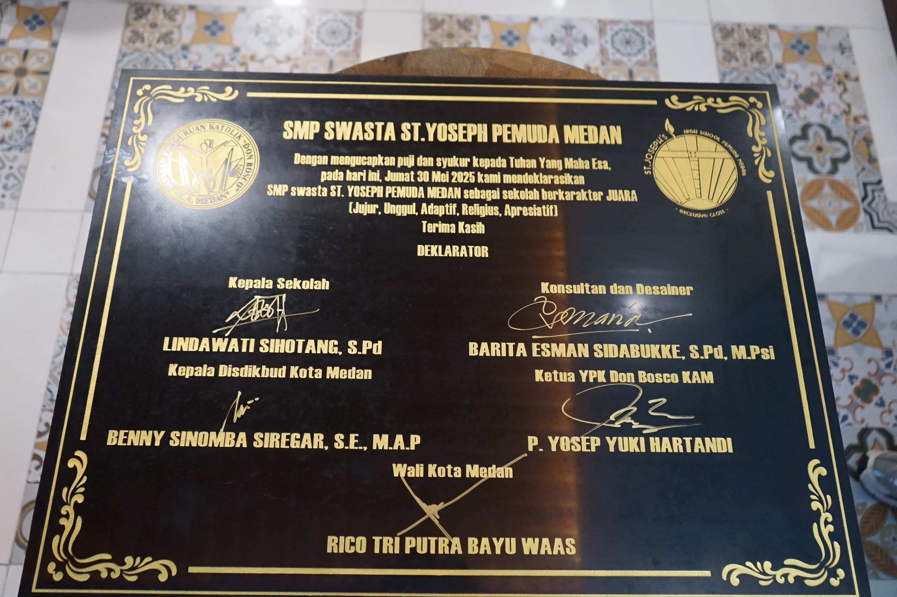 Wali Kota Medan Apresiasi SMP Swasta ST. Yoseph Pemuda Medan Jadi Sekolah Berkarakter Juara