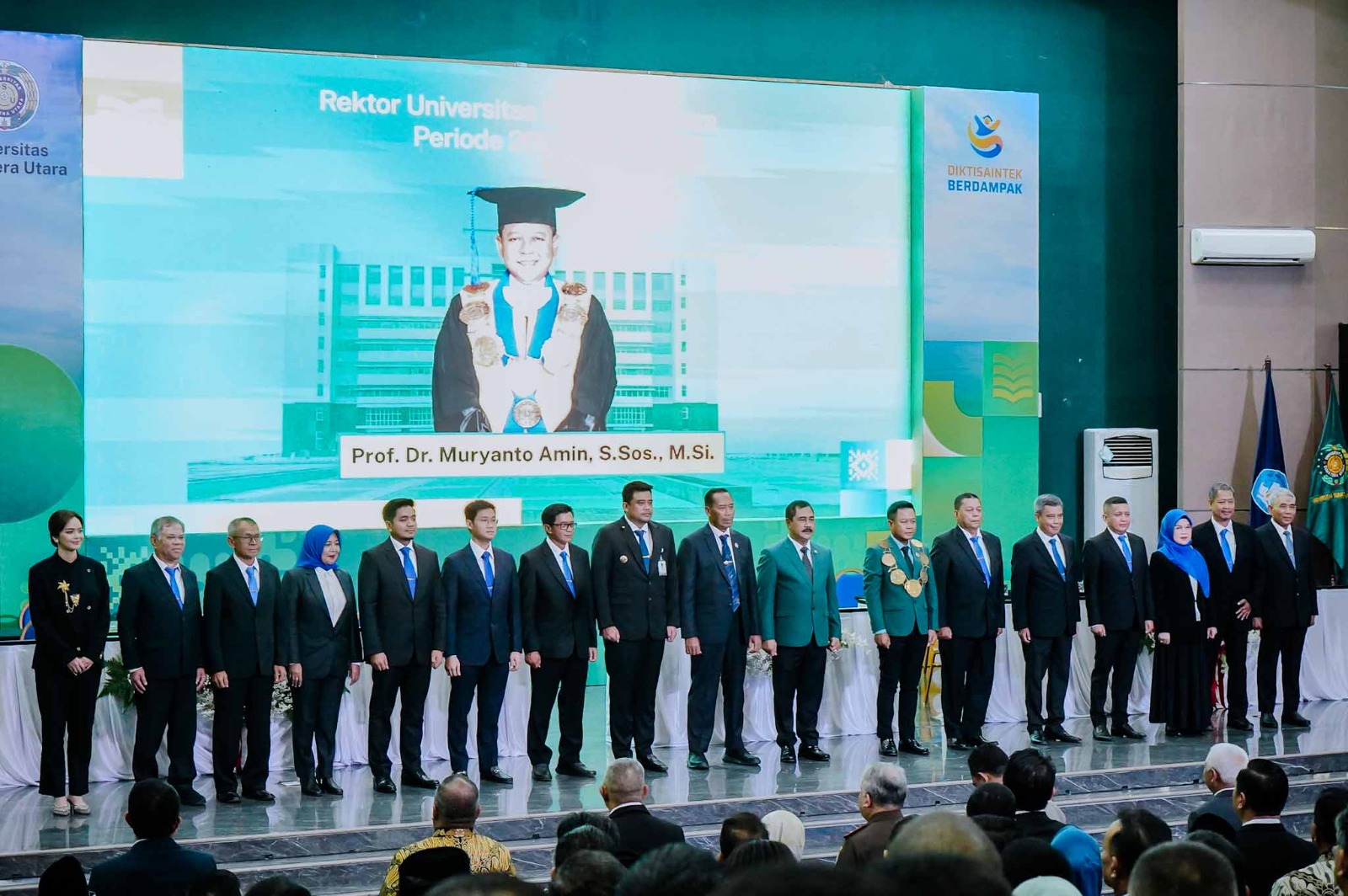 Hadiri Pelantikan Rektor USU,  Zakiyuddin Harahap Ucapkan Selamat kepada Muryanto