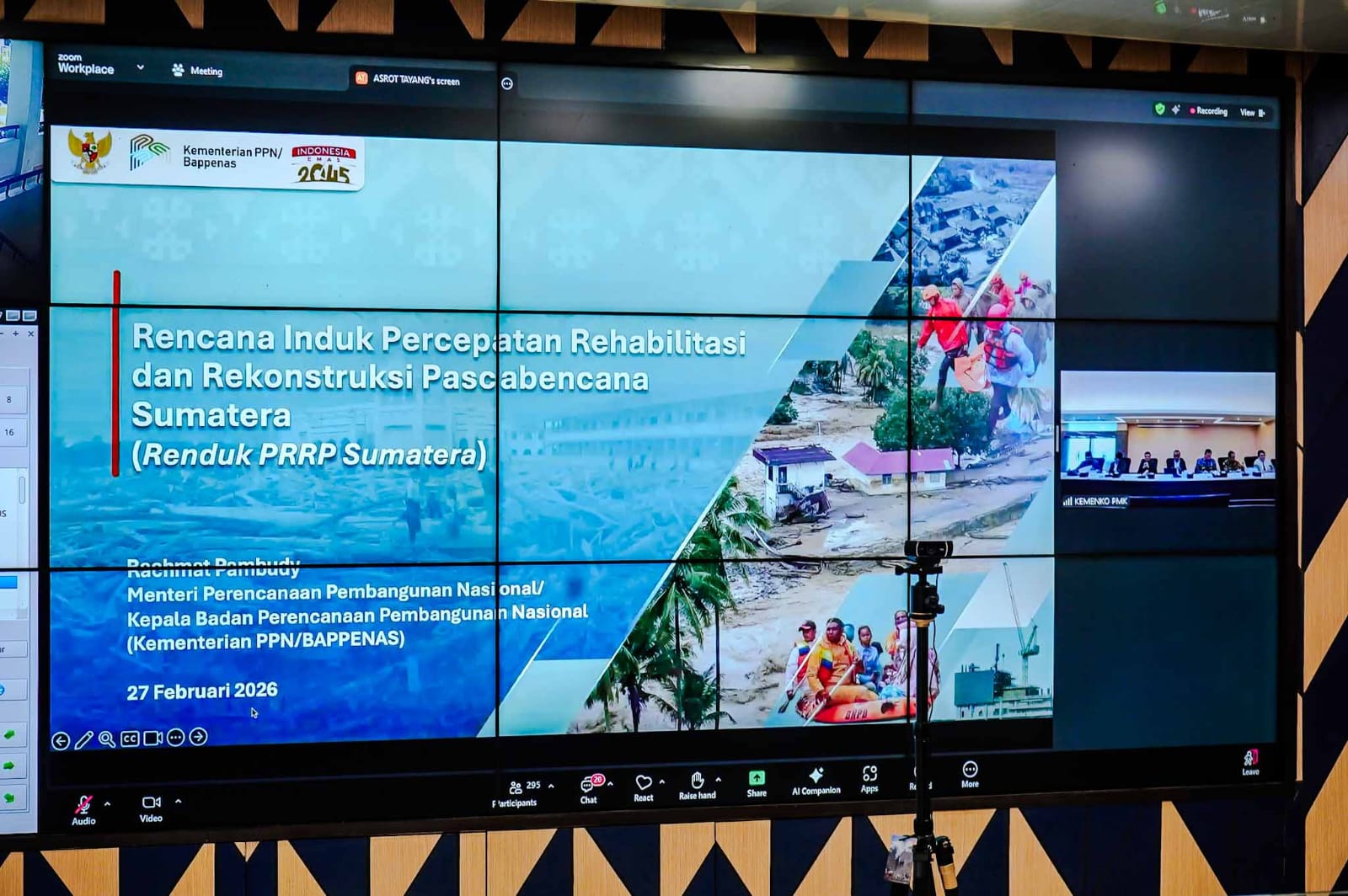 Zakiyuddin Harahap Ikuti Rapat Percepatan Rehabilitasi dan Rekonstruksi Pascabencana