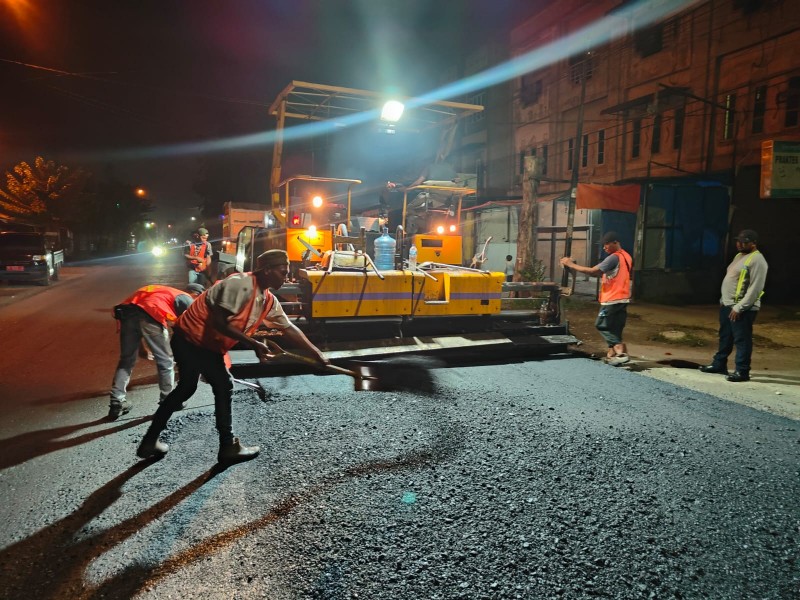 Dapat Delegasi Wewenang Benahi Jalan Provinsi, Wali Kota Medan, Bobby Nasution Muluskan Jalan Marelan Raya