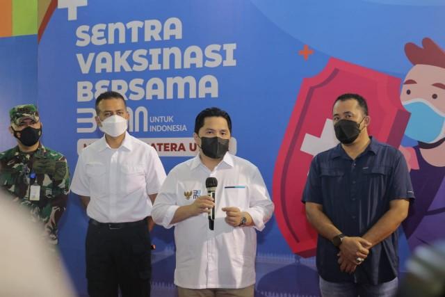 Kementerian BUMN dan Pemko Medan Gelar Vaksinasi, Target 5.000 Dosis Vaksin Perhari