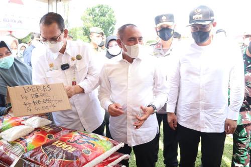 Bersama Dirjen PSP Kementan dan Gubsu, Bobby Nasution Tinjau Pasar Mitra Tani