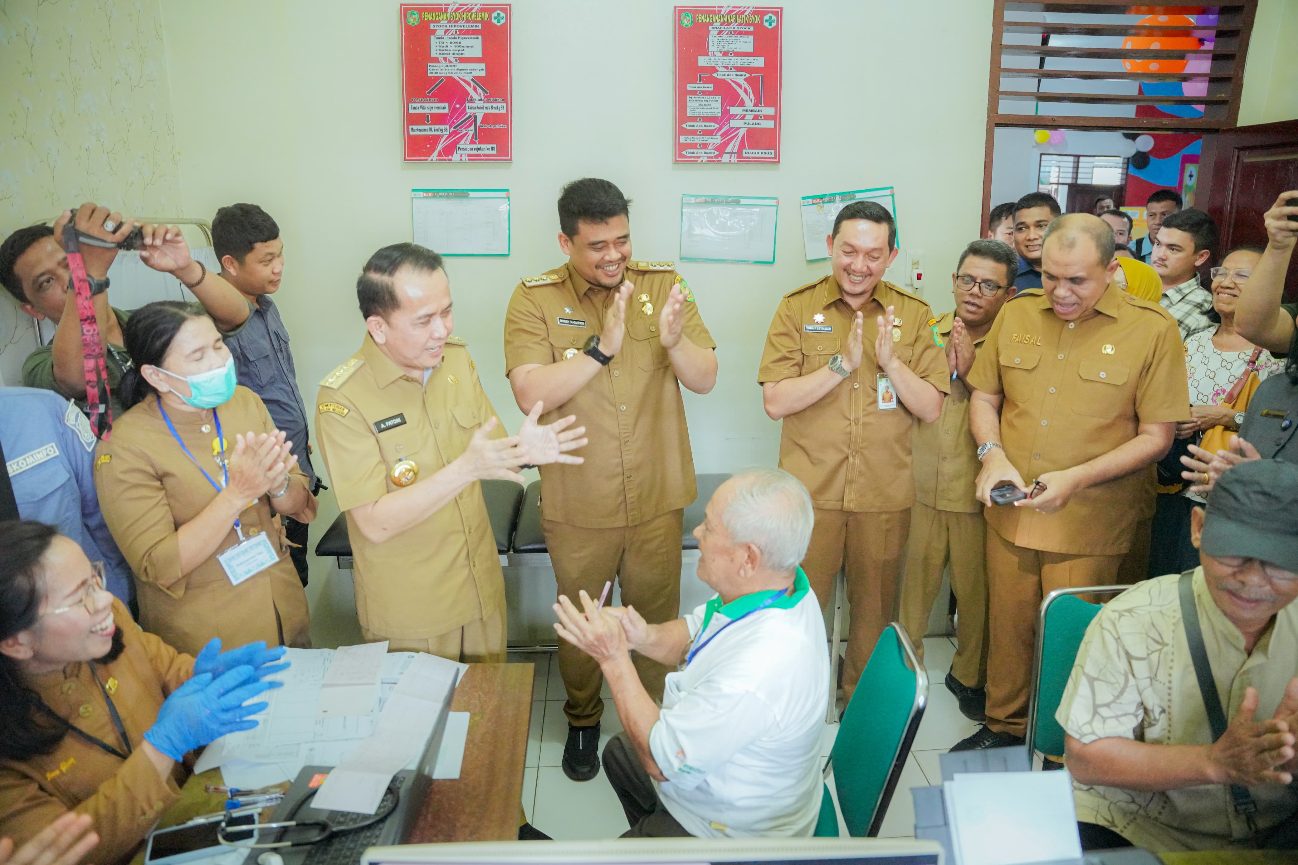 Bobby Nasution Bersama Pj Gubsu Launching Pemeriksaan Kesehatan Gratis di UPT Puskesmas PB Selayang II