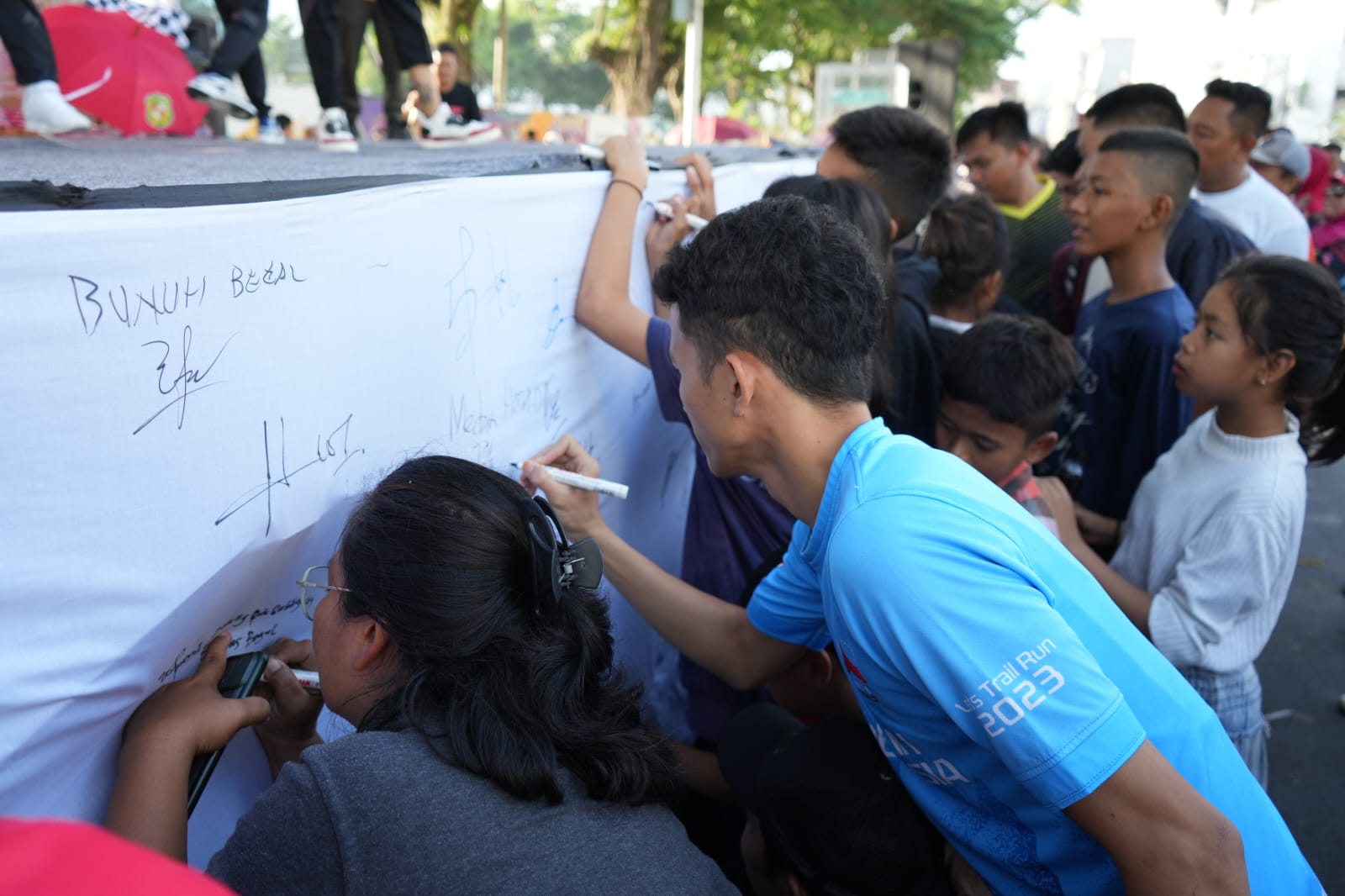 Ramai Petisi Dukungan Berantas Begal Di Kota Medan di Arena CFD