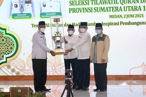 Medan Kembali Raih Gelar Juara Umum pada STQH XVII Sumut 2021