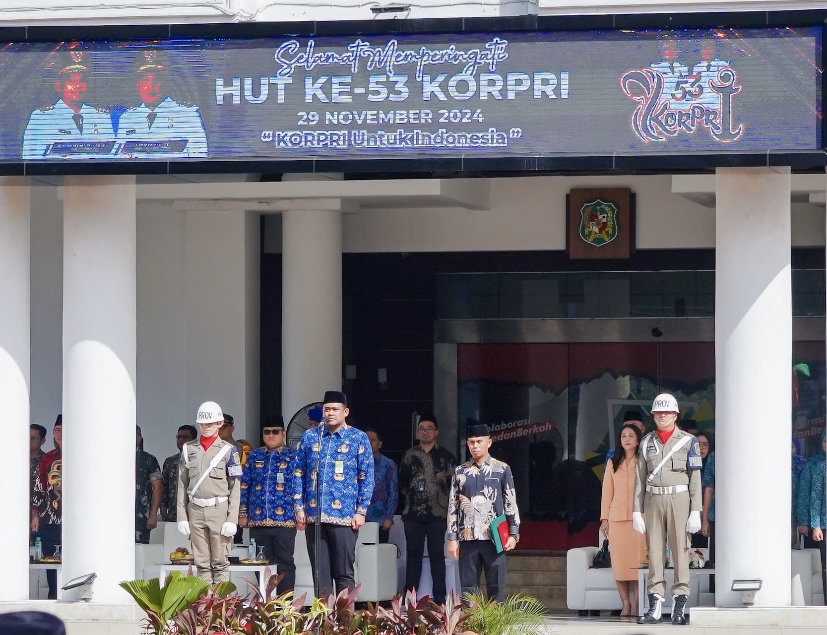 Pimpin Upacara HUT KORPRI ke-53, Bobby Nasution Sampaikan 7 Pesan Presiden Prabowo