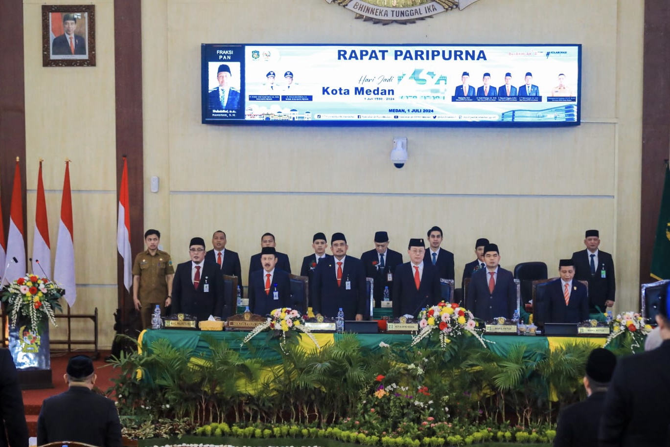 Sidang Paripurna Hari Jadi ke- 434 Kota Medan, Pemprov Sumut: Medan Terus Mengukir Prestasi yang Membanggakan