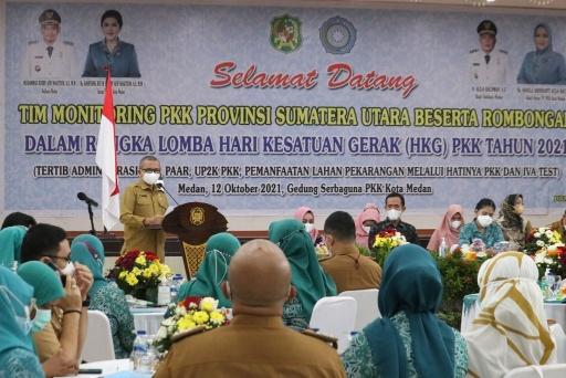 Wali Kota Medan dan Ketua TP PKK Medan Terima Kunjungan Tim Monitoring PKK Sumut