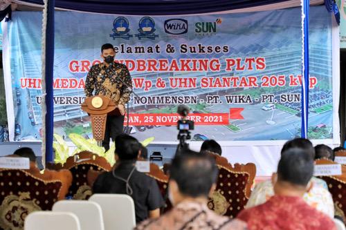 Wali Kota Medan Hadiri Groundbreaking pembangunan PLTS di Kampus HKBP Nomensen