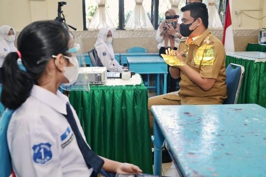 Tinjau Simulasi, Wali Kota Medan Optimis PTM Dapat Digelar Juli 2021