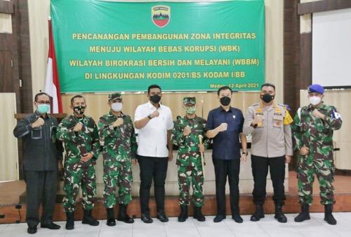 Wali Kota Medan Dukung Pencanangan Pembangunan Zona Integritas Menuju WBK dan WBBM di Lingkungan Kodim 0201/BS