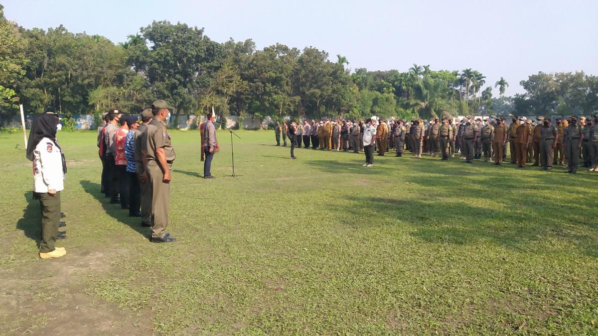 Penerapan Prokes Fokus Utama Kegiatan Bulan Bakti Praja Wibawa Di Medan Labuhan