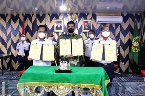 Wali Kota Medan Tandatangani Kerjasama Penyelenggaraan Kapal Terapung Sebagai Tempat Isoter Covid-19