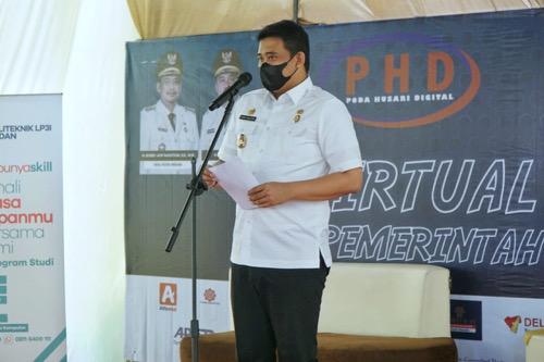 Bobby Nasution Buka virtual Job Fair Dinas Tenaga Kerja Kota Medan Di Tengah Pandemi Covid-19