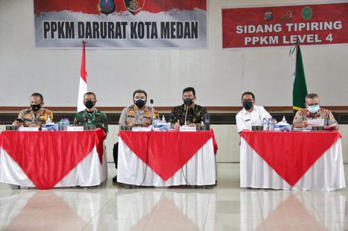 Wali Kota Medan Pimpin Rapat Sinkronisasi Data Vaksin Bersama TNI-POLRI