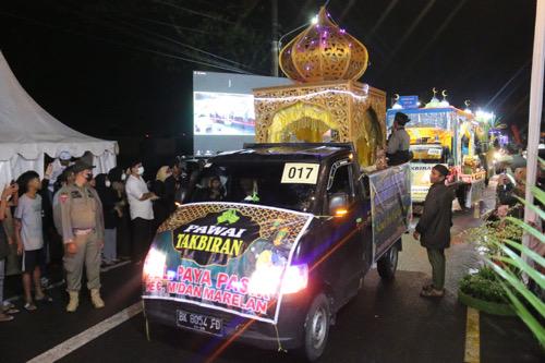 Wali Kota Medan Melepas Pawai Kendaraan Hias Menyambut Hari Raya Idul Fitri 1443 H